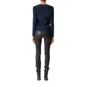 STOULS ALESSIA LONG-SLEEVED LEATHER TOP