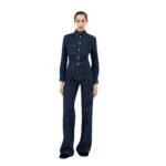 MAGDA BUTRYM CLASSIC DENIM BUTTON DOWN SHIRT IN NAVY