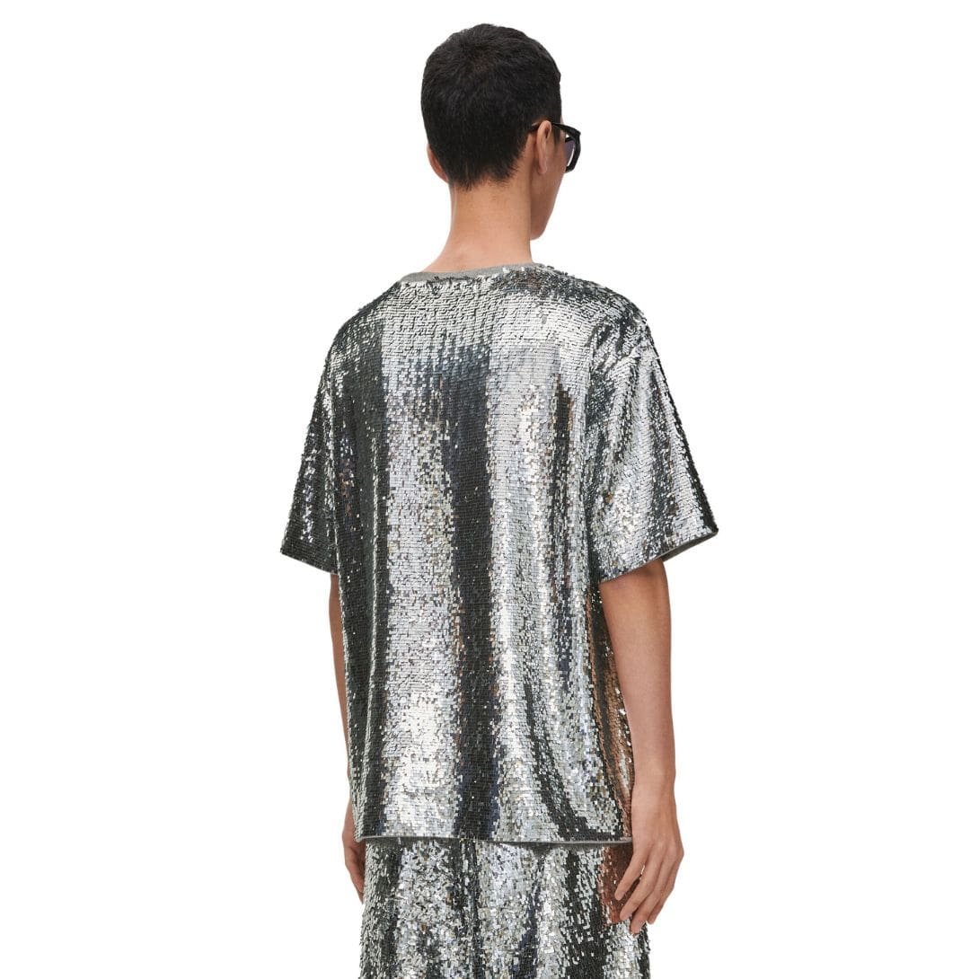 LOEWE LOOSE FIT T SHIRT IN SEQUINS