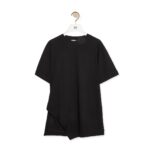 LOEWE ASYMMETRIC T SHIRT IN COTTON BLEND
