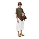 LOEWE ASYMMETRIC T SHIRT IN COTTON BLEND