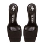 THE ATTICO ''CHEOPE'' BLACK AND SILVER MULE