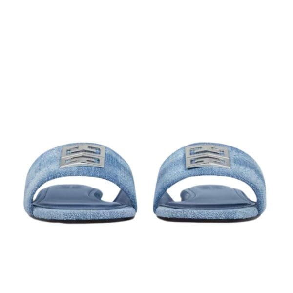 GIVENCHY 4G MULES IN WASHED DENIM