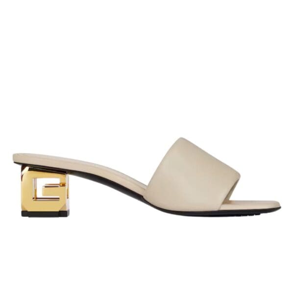 GIVENCHY CUBE MULES IN LEATHER