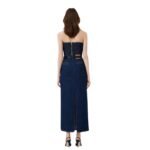 MAGDA BUTRYM DENIM CORSET TOP IN INDIGO