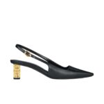 GIVENCHY G CUBE SLINGBLACK PUMPS IN LEATHER