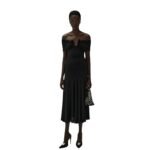 MAGDA BUTRYM OFF SHOULDER JERSEY TOP IN BLACK