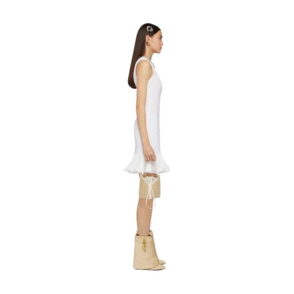 GIVENCHY SHARK LOCK ANKLE BOOTS IN RAFFIA