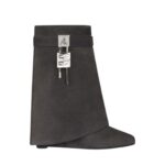 GIVENCHY SHARK LOCK ANKLE BOOTS IN SUEDE