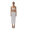 MAGDA BUTRYM ROSE SWEETHEART BRA TOP IN WHITE
