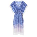 DRIES VAN NOTEN COTTON DRAWSTRING KAFTAN BLUE