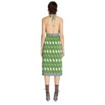 DRIES VAN NOTEN HALTERNECK DRESS GREEN
