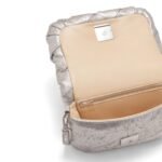 LOEWE GOYA PUFFER MINI BAG IN PLEATED METALLIC LEATHER