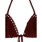 DRIES VAN NOTEN CROCHET BIKINI TOP WINE