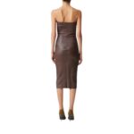 vSTOULS MONA STRAPLESS LEATHER DRESS