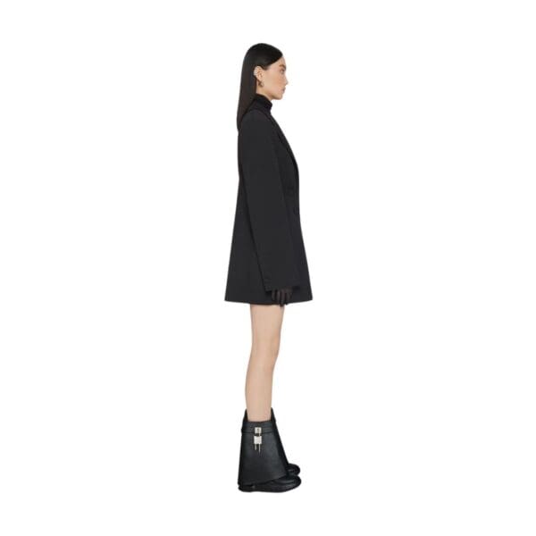GIVENCHY SHARK LOCK BIKER ANKLE BOOTS IN GRAINED LEATHER