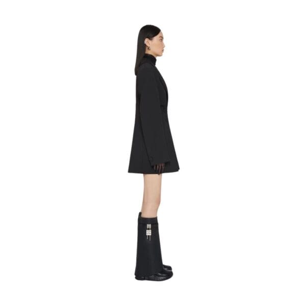 GIVENCHY SHARK LOCK BIKER ANKLE BOOTS IN GRAINED LEATHER