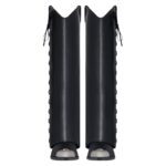 GIVENCHY SHARK LOCK COWBOY ANKLE BOOTS IN CORSET STYLE LEATHER