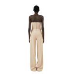 MAGDA BUTRYM WOOL CROSET TOP IN BEIGE