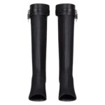 GIVENCHY SHARK LOCK STILETTO SANDAL BOOTS IN LEATHER