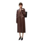 LOEWE DOUBLE BREASTED COAT IN LAMB NAPPA