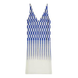 DRIES VAN NOTEN EMBROIDERED DRESS PALE YELLOW