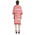 DRIES VAN NOTEN SILK SHIRT DRESS RED