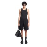 NANUSHKA DOXXI ORGANICALLY GROWN COTTON SHORTS BLACK