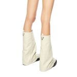 THE ATTICO ''ROBIN'' IVORY COMBAT BOOT