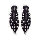 THE ATTICO ''COSMO'' BLACK ANKLE STRAP SANDAL