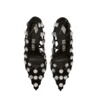 THE ATTICO ''GRID'' PUMP BLACK AND SILVER