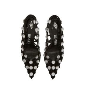 THE ATTICO ”GRID” PUMP BLACK AND SILVER