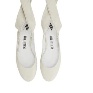 THE ATTICO ”CLOE” WHITE BALLERINA