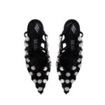 THE ATTICO ''GRID'' BLACK SLINGBACK