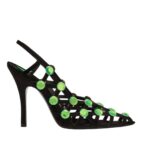 THE ATTICO ''GRID'' BLACK SLINGBACK