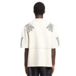 NANUSHKA KAEMON EMBROIDED TEXTURED-LINEN CAMP SHIRT WHITE