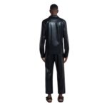 NANUSHKA DUCO OKOBOR ALT-LEATHER LONG SLEEVE SHIRT