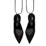 HE ATTICO ''VENUS'' SILVER AND BLACK SLINGBACK