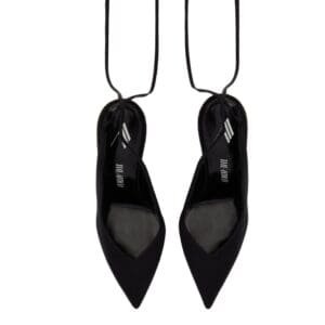 THE ATTICO ”VENUS” SILVER AND BLACK SLINGBACK