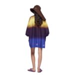 THE ATTICO BLUE, PURPLE AND LIGHT YELLOW SHIRT