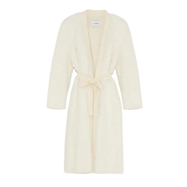 YVES SALOMON MERINO KNIT AND MINK LONG CARDIGAN