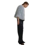 YVES SALOMON CROPPED FEATHER JACKET