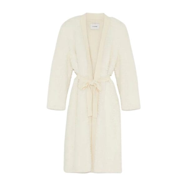 YVES SALOMON MERINO KNIT AND MINK LONG CARDIGAN