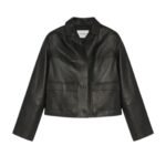 YVES SALOMON SHORT LEATHER JACKET