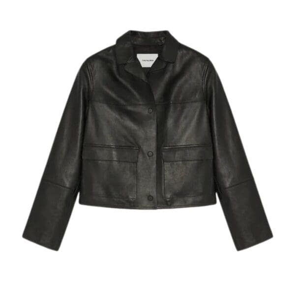 YVES SALOMON SHORT LEATHER JACKET