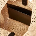 LOEWE HOBO BAG IN RAFFIA AND CALFSKIN