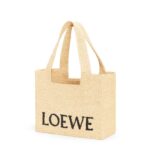 LOEWE FONT TOTE MEDIUM BAG IN RAFFIA