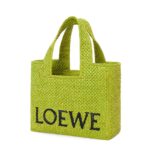 LOEWE FONT TOTE SMALL BAG IN RAFFIA