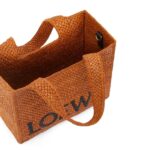 LOEWE FONT TOTE SMALL BAG IN RAFFIA