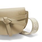 LOEWE GATE DUAL MINI BAG IN SOFT CALFSKIN AND JACQUARD